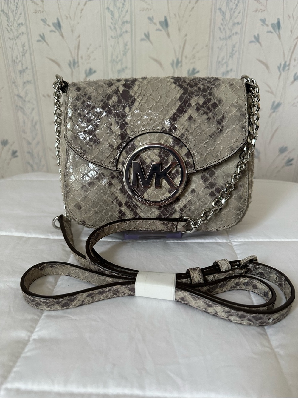 Michael Kors Snake-Print Mini Crossbody